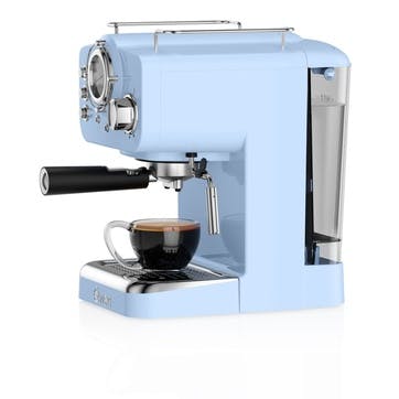 Retro Espresso Machine, Blue