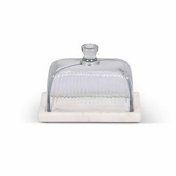 Brompton Butter Dish, White