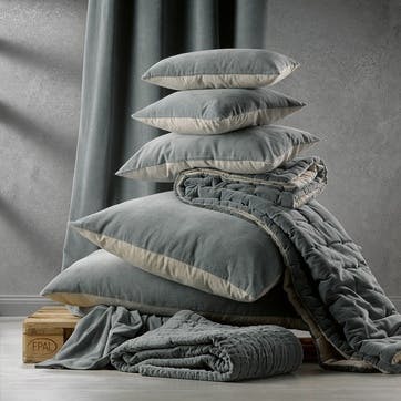 Cushion, 40 x 65cm, Vivaraise, Elise Velvet, grey