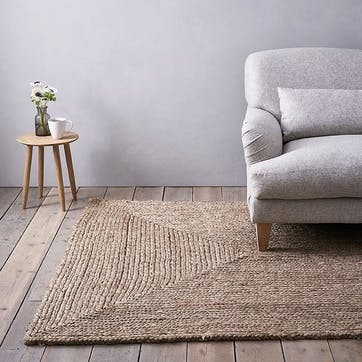 Braided Jute Rug 170 x 240cm, Natural