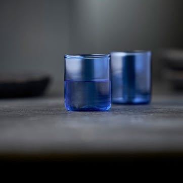 Torino Set of 2 Shot Glasses, 55ml, Blue