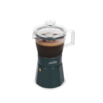 Verona Glass Espresso Maker 290ml, Green