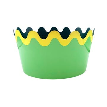 Scallop Tole Oval Large Planter H15cm, Light Green