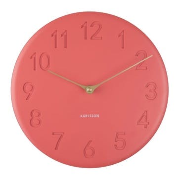 Sole Wall Clock, Coral