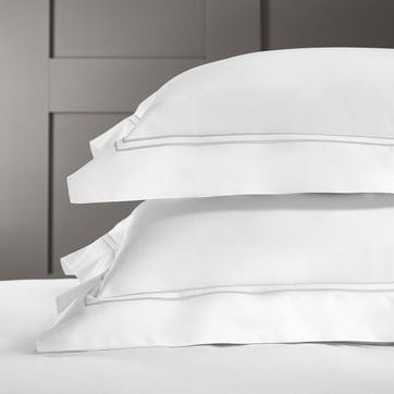 Symons Cord Oxford Pillowcase, Super King, White Silver