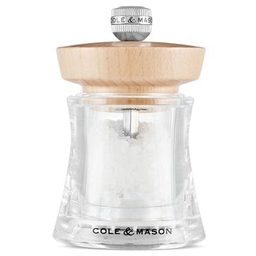 Holborn Acrylic Salt Mill, 95mm, Natural Beech