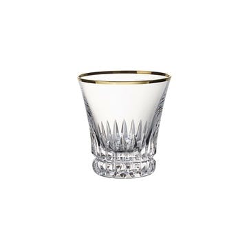 Grand Royal Gold Set of 2 Water Glasses 200ml, Clear