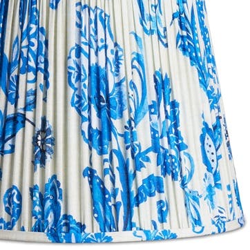 Straight empire Shade 40cm, blue and white Paisley by Matthew Williamson