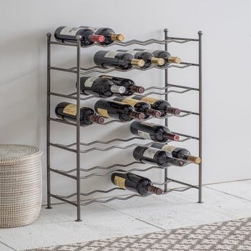 Farringdon 42 Bottle Wine Rack, Steel