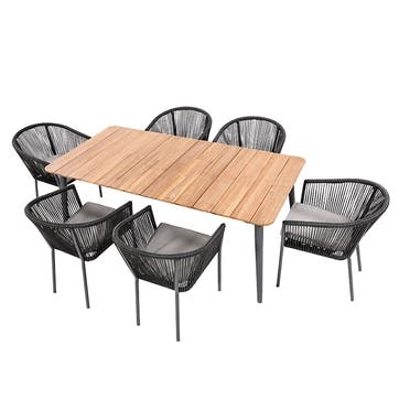 Reims Dining Set, Grey