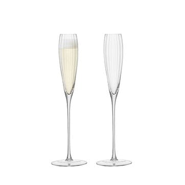 Aurelia Grand Champagne Flute Set of 2 165ml, Clear Optic