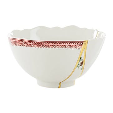 Bowl, D11.5cm, Seletti, Kintsugi - No1, white/gold