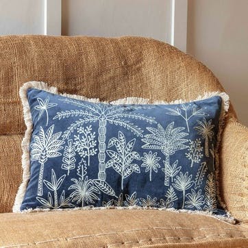 Jungle Cushion 40 x 60cm, Navy