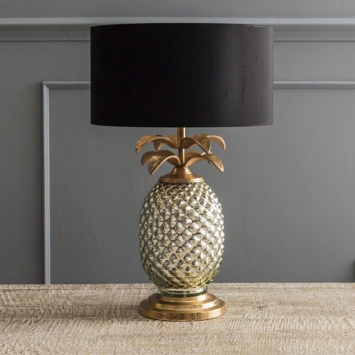 Silver And Gold Pineapple Lamp