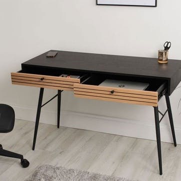 Anders Smart Desk, Oak and Black