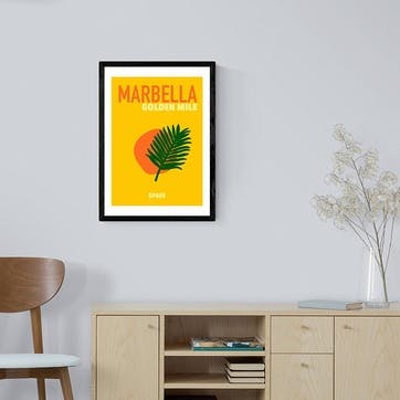 Mother & Sun Studio Marbella Golden Coast Print, Orange