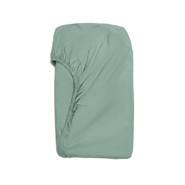 Perfect Sateen Fitted Sheet Superking, Sage Green