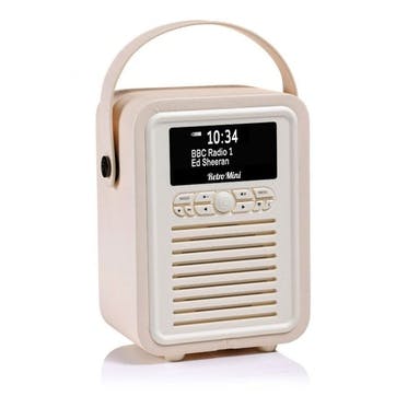 Retro Mini DAB Radio, Cream