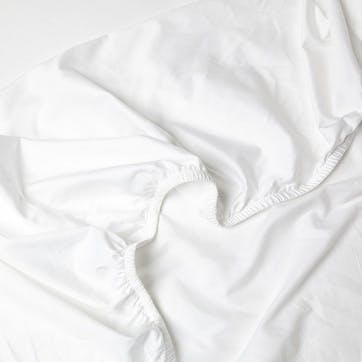 The Perfect 300 Thread Count Sateen Deep Fitted Sheet Double, White