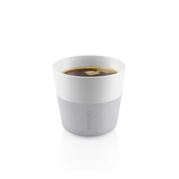 Lungo Pair of Tumblers, 230ml, Marble Grey