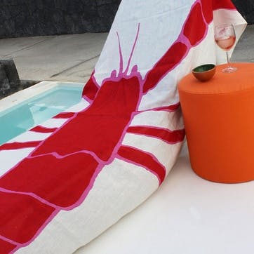 Lobster Tablecloth, 240 x 140cm, Red