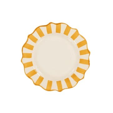 Scalloped Breakfast Plate D22cm, Yellow