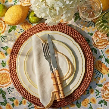 Provence Set of 4 Dinner Plates, D26cm, Yellow