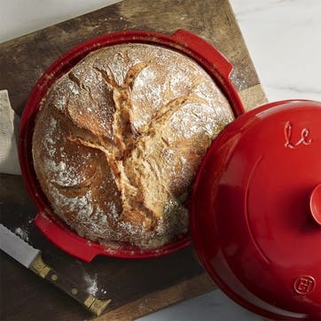 Bread cloche, 34 x 29 x 17cm, Emile Henry, burgundy