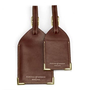 Set of 2 Luggage Tags, Smooth Cognac