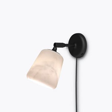 Material, The Black Sheep, Wall Lamp, W13 x D18cm, White Marble