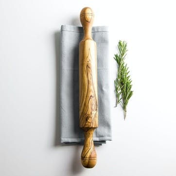 Traditional Olive Wood Rolling Pin - 37cm