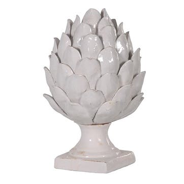 Artichoke on base, 34cm, Luna Home, off-white