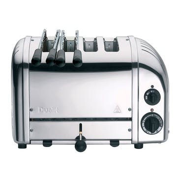 2 x 2 slot toaster, Dualit, Classic Combi, polished stainless steel