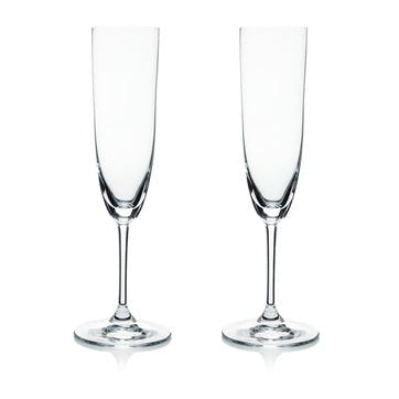 LSA Savoy Champagne Flute Set 2 200ml Clear