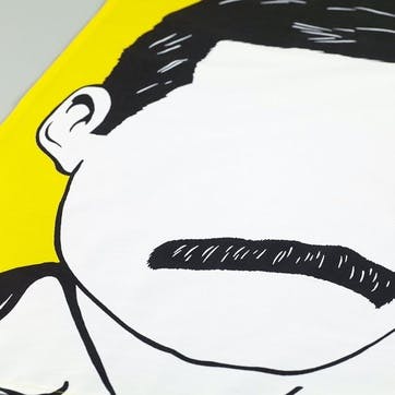 Icon Freddie Mercury Tea Towel Yellow  47cm x 74cm