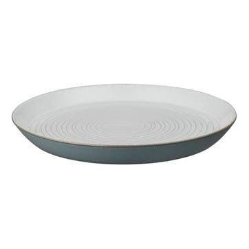 Spiral dinner plate, 26cm, Denby, Impression Charcoal, black