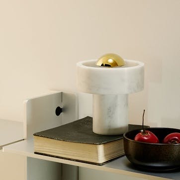 Stone Portable Lamp H19cm, White