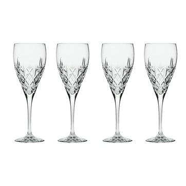 London Set of 4 Wine Glasses 320ml, Clear