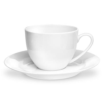 Serendipity Set of 4 Teacups and Saucers 220ml, White