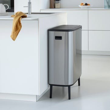 Touch bin, 60 litre, Brabantia, Bo, matt steel fingerprint proof