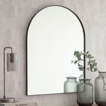 Arched Mirror D60cm, Black