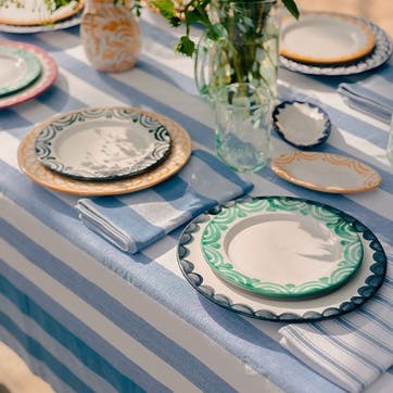 Stripe Tablecloth W170 x L240cm, Cornflower Blue