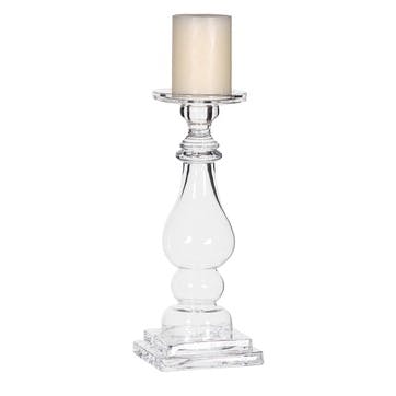 Candlestick, 33cm, Luna Home, clear glass