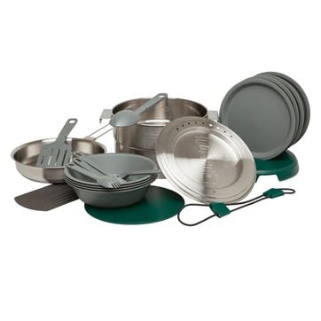 Cook & Brew, Full Kitchen Base Camp Cook Set, 3.5L, Stainless Steel