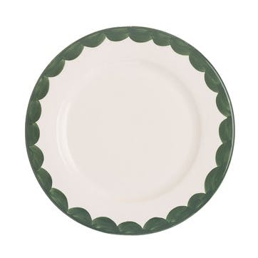 Scallop Side Plate Set of 2, D20cm, Green