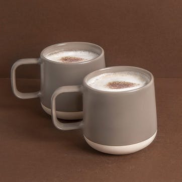 Seville Ceramic Mug Set 300ml, Latte