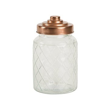 Lattice Glass Jar, Medium