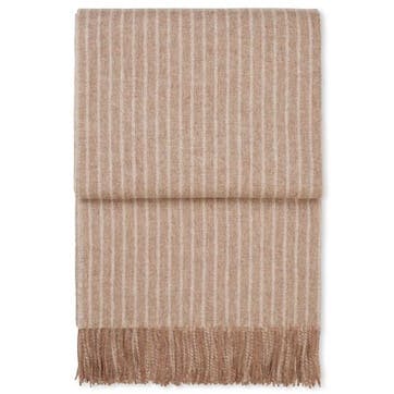 Stripes Throw, H130 x W200cm, Camel