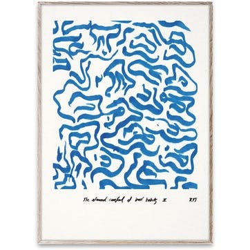 Comfort Framed Print 70 x 100cm, Blue