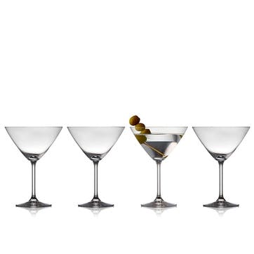 Juvel Set of 4 Martini Glasses 280ml, Clear